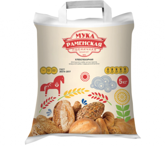 Мука пшеничная Раменская в/с ГОСТ Раменский р-н 5кг 
